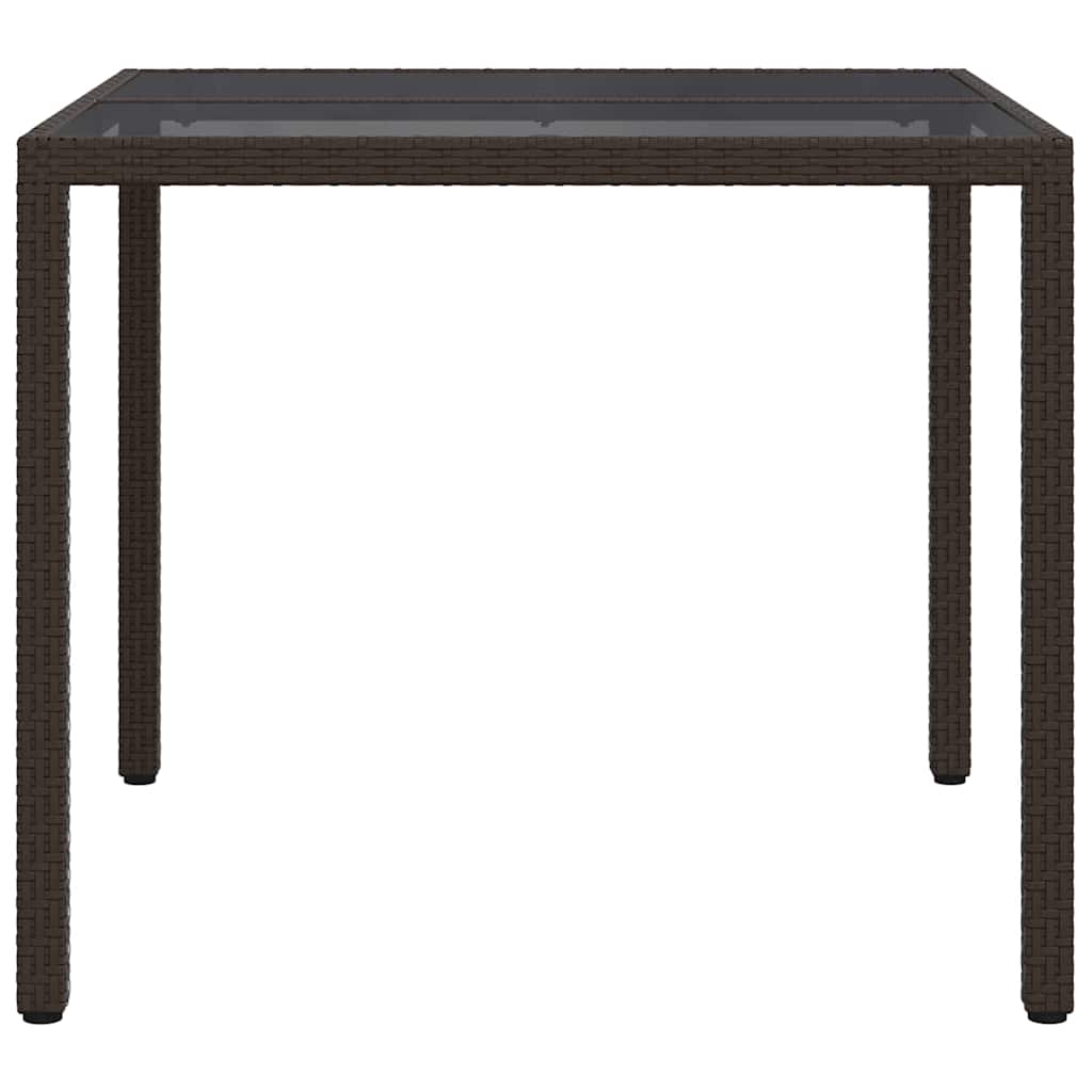 Gartentisch Braun 90 x 90 x 75 cm Poly-Rattan