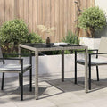 Gartentisch Grau 90 x 90 x 75 cm Poly-Rattan