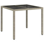 Gartentisch Grau 90 x 90 x 75 cm Poly-Rattan