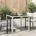 Gartentisch Weiß 90 x 90 x 75 cm Poly-Rattan