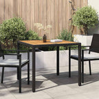 Gartentisch Schwarz 90 x 90 x 75 cm Poly-Rattan