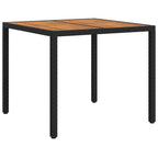 Gartentisch Schwarz 90 x 90 x 75 cm Poly-Rattan