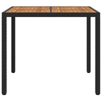 Gartentisch Schwarz 90 x 90 x 75 cm Poly-Rattan
