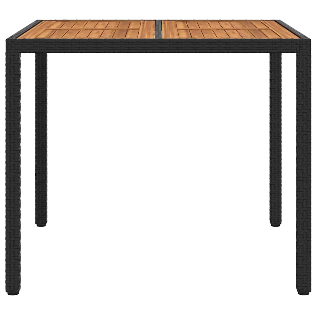 Gartentisch Schwarz 90 x 90 x 75 cm Poly-Rattan
