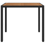 Gartentisch Schwarz 90 x 90 x 75 cm Poly-Rattan