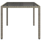 Gartentisch Grau 150 x 90 x 75 cm Poly-Rattan