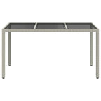 Gartentisch Weiß 150 x 90 x 75 cm Poly-Rattan