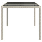 Gartentisch Weiß 150 x 90 x 75 cm Poly-Rattan
