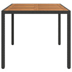 Gartentisch Schwarz 150 x 90 x 75 cm Poly-Rattan