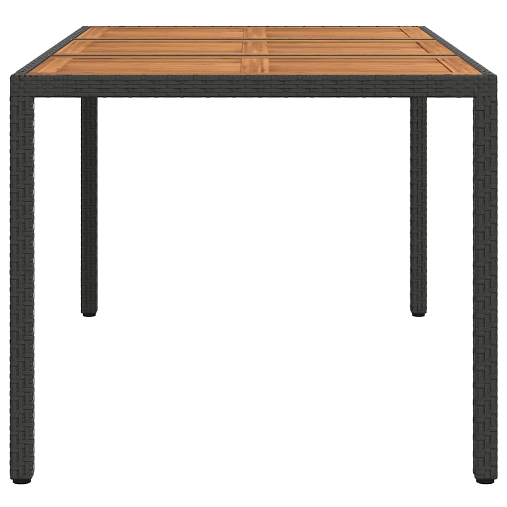 Gartentisch Schwarz 150 x 90 x 75 cm Poly-Rattan