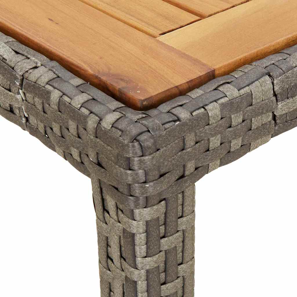 Gartentisch Grau 150 x 90 x 75 cm Poly-Rattan