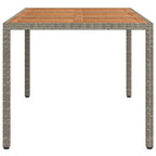 Gartentisch Grau 150 x 90 x 75 cm Poly-Rattan