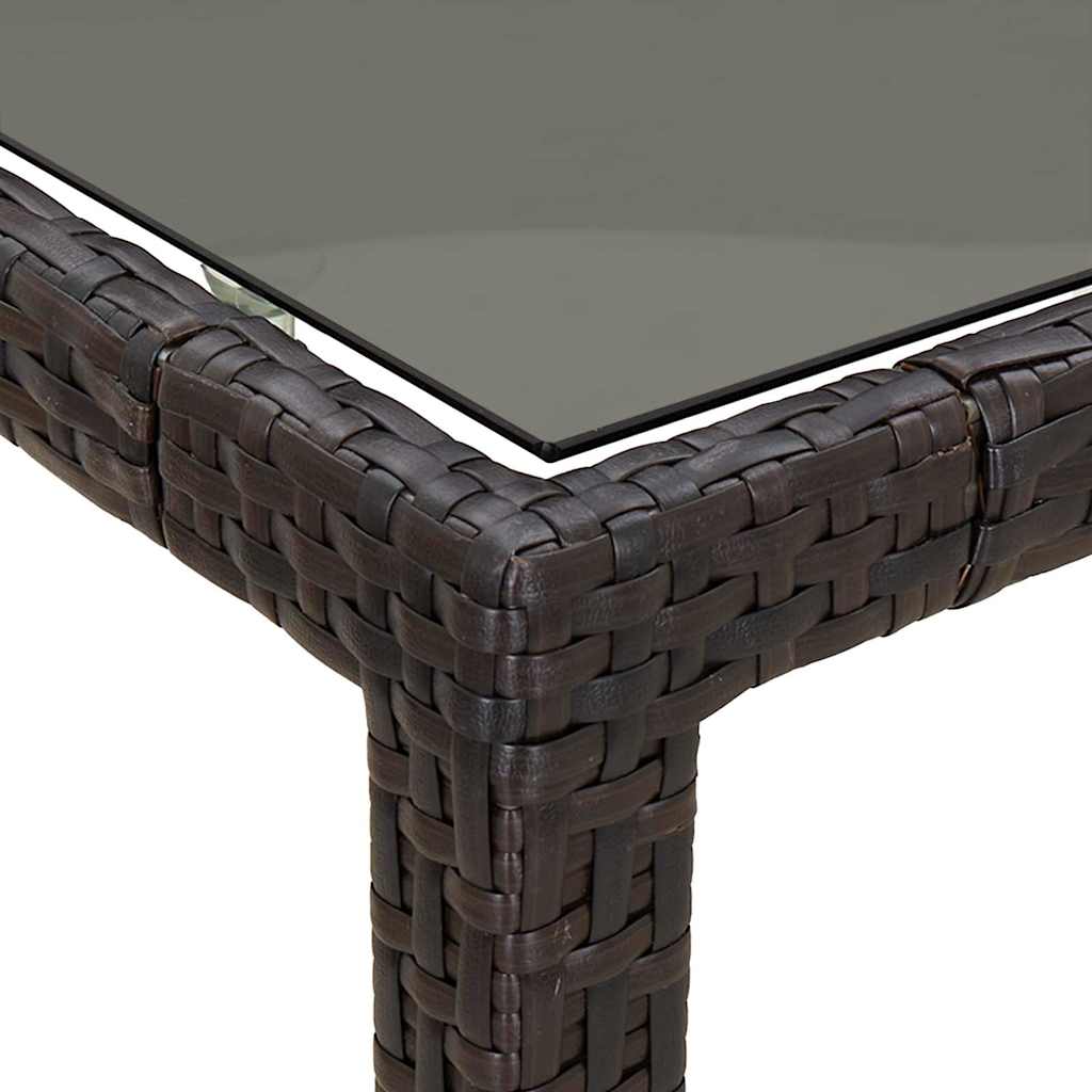 Gartentisch Braun 190 x 90 x 75 cm Poly-Rattan