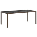 Gartentisch Braun 190 x 90 x 75 cm Poly-Rattan