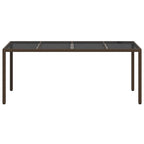 Gartentisch Braun 190 x 90 x 75 cm Poly-Rattan