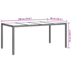 Gartentisch Braun 190 x 90 x 75 cm Poly-Rattan