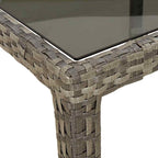 Gartentisch Grau 190 x 90 x 75 cm Poly-Rattan