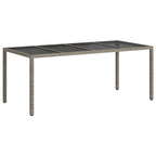 Gartentisch Grau 190 x 90 x 75 cm Poly-Rattan