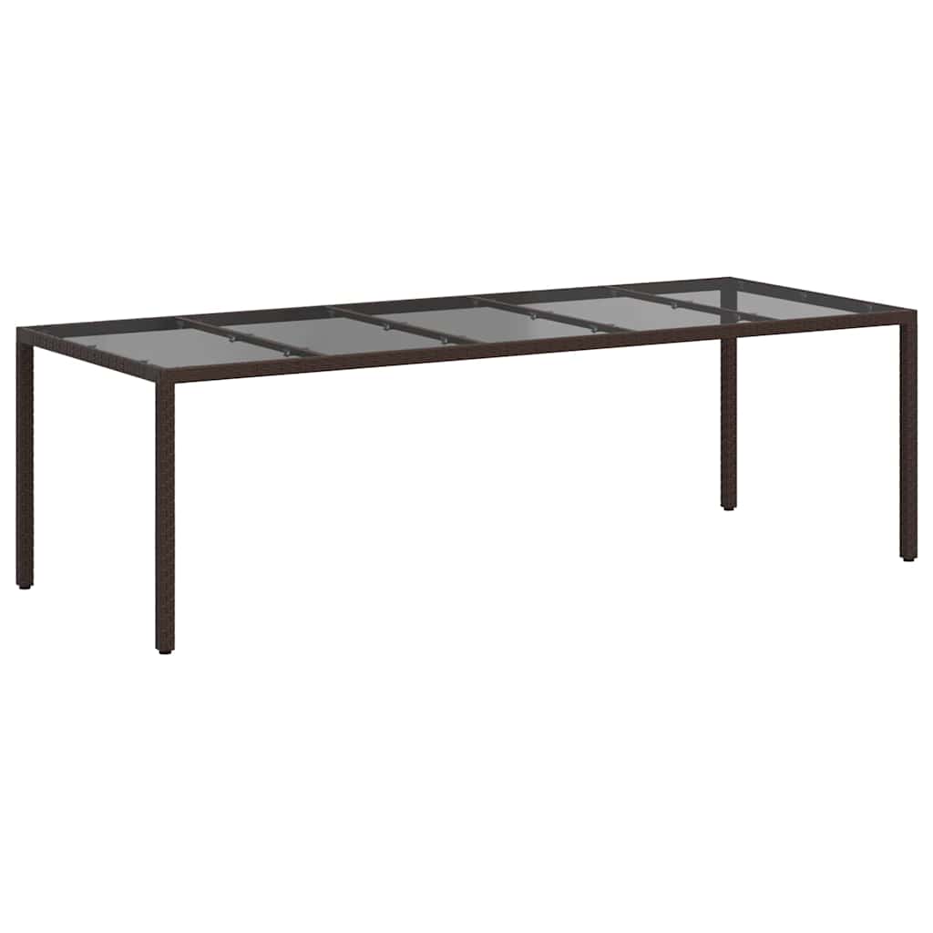 Gartentisch Braun 250 x 100 x 75 cm Poly-Rattan