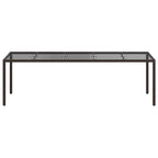 Gartentisch Braun 250 x 100 x 75 cm Poly-Rattan