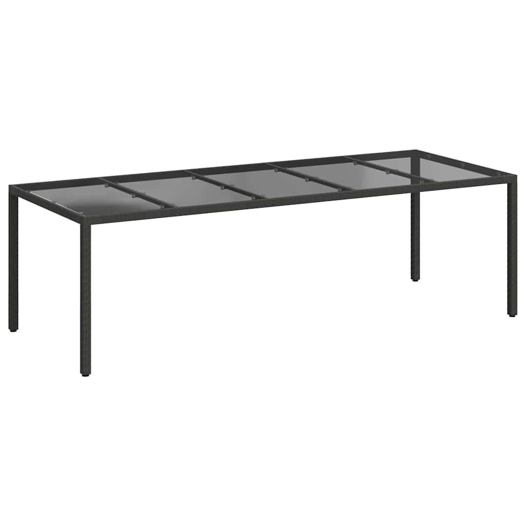 Gartentisch Pur Schwarz 250 x 100 x 75 cm Poly-Rattan