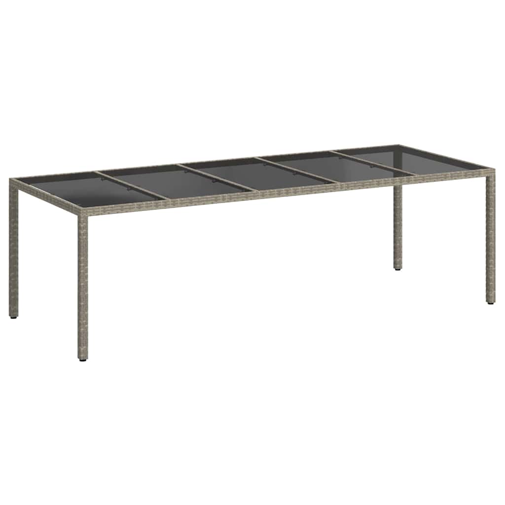 Gartentisch Grau 250 x 100 x 75 cm Poly-Rattan