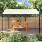 Markise Creme 4x3 m 180 g/m² Stoff und Stahl