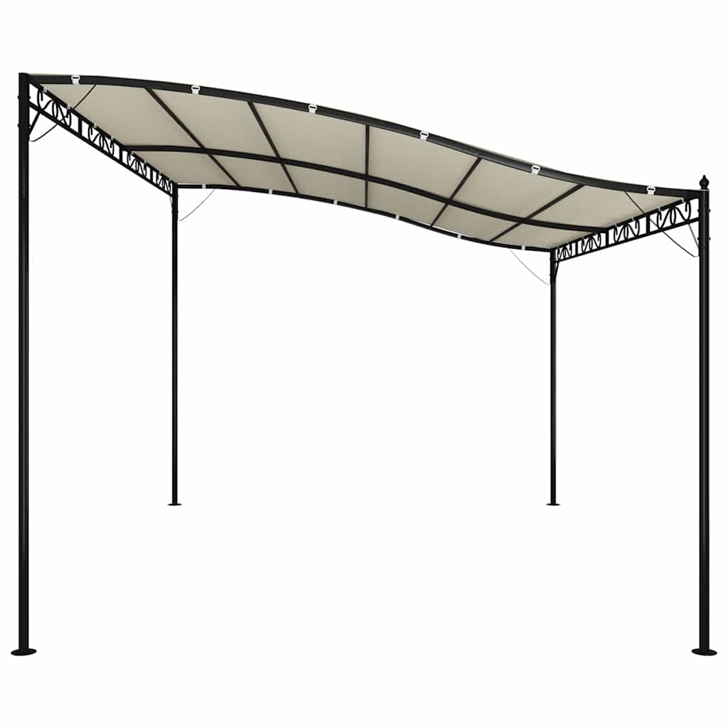Markise Creme 4x3 m 180 g/m² Stoff und Stahl
