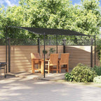 Markise Anthrazit 4x3 m 180 g/m² Stoff und Stahl