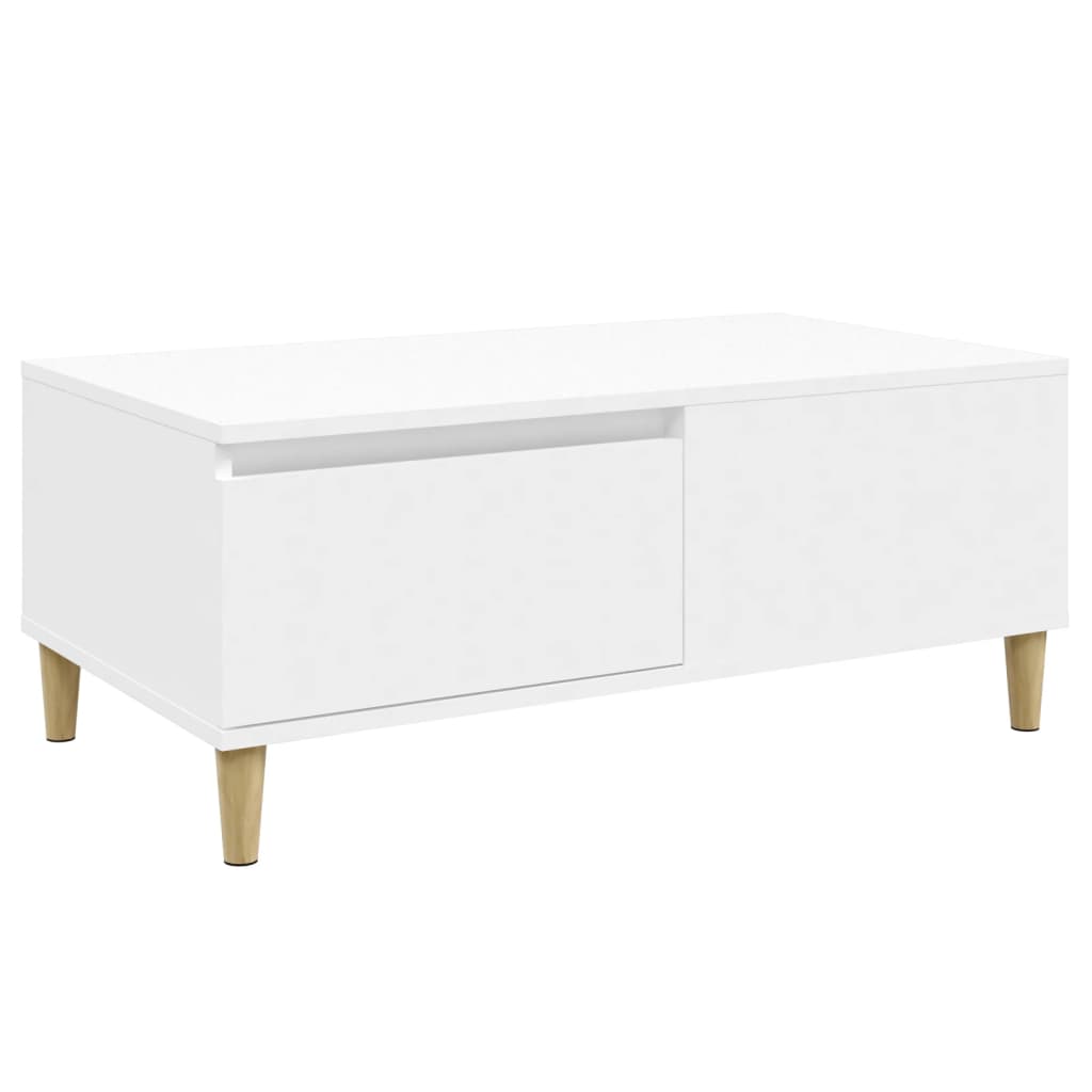 Couchtisch Weiß 90x50x36,5 cm Holzwerkstoff