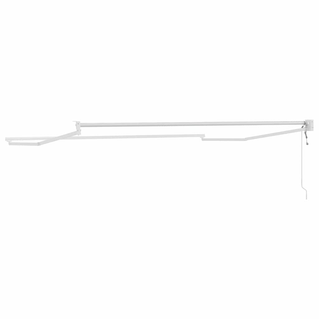 Ausziehbarer Sonnenschirmrahmen Weiß 350 x 250 cm Aluminium