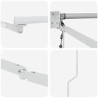 Ausziehbarer Sonnenschirmrahmen Weiß 450 x 300 cm Aluminium