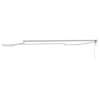Ausziehbarer Sonnenschirmrahmen Weiß 450 x 300 cm Aluminium