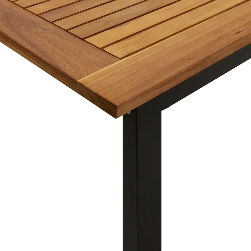 Gartentisch mit Gestell U-Form 180x90x75 cm Akazie Massivholz
