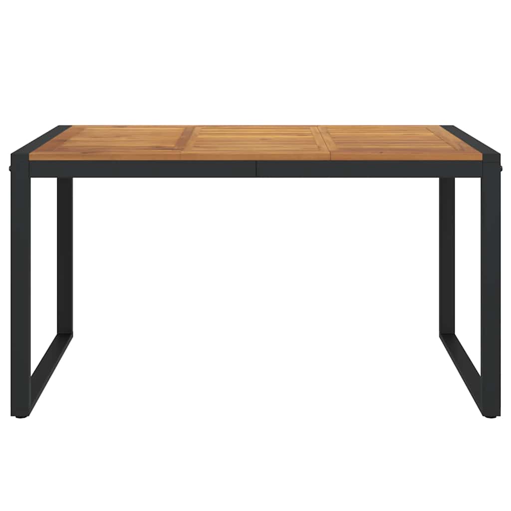 Gartentisch mit Beinen in U-Form 140×80×75 cm Massivholz Akazie