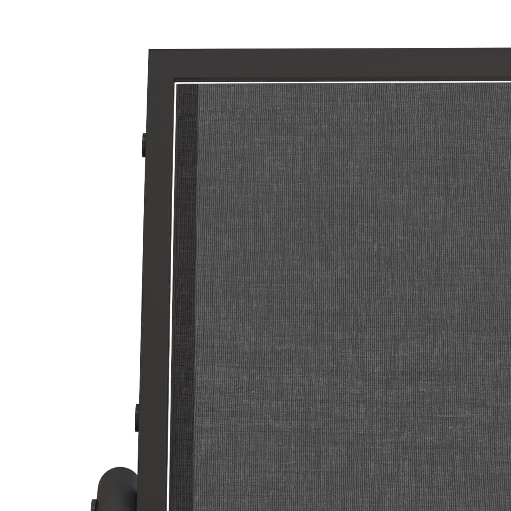 Garten-Schaukelstühle 2 Stk. Schwarz 61x76x87cm Textilene Stahl