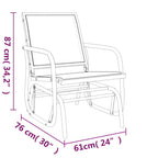Garten-Schaukelstühle 2 Stk. Schwarz 61x76x87cm Textilene Stahl