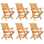 7-tlg. Garten-Essgruppe Massivholz Teak