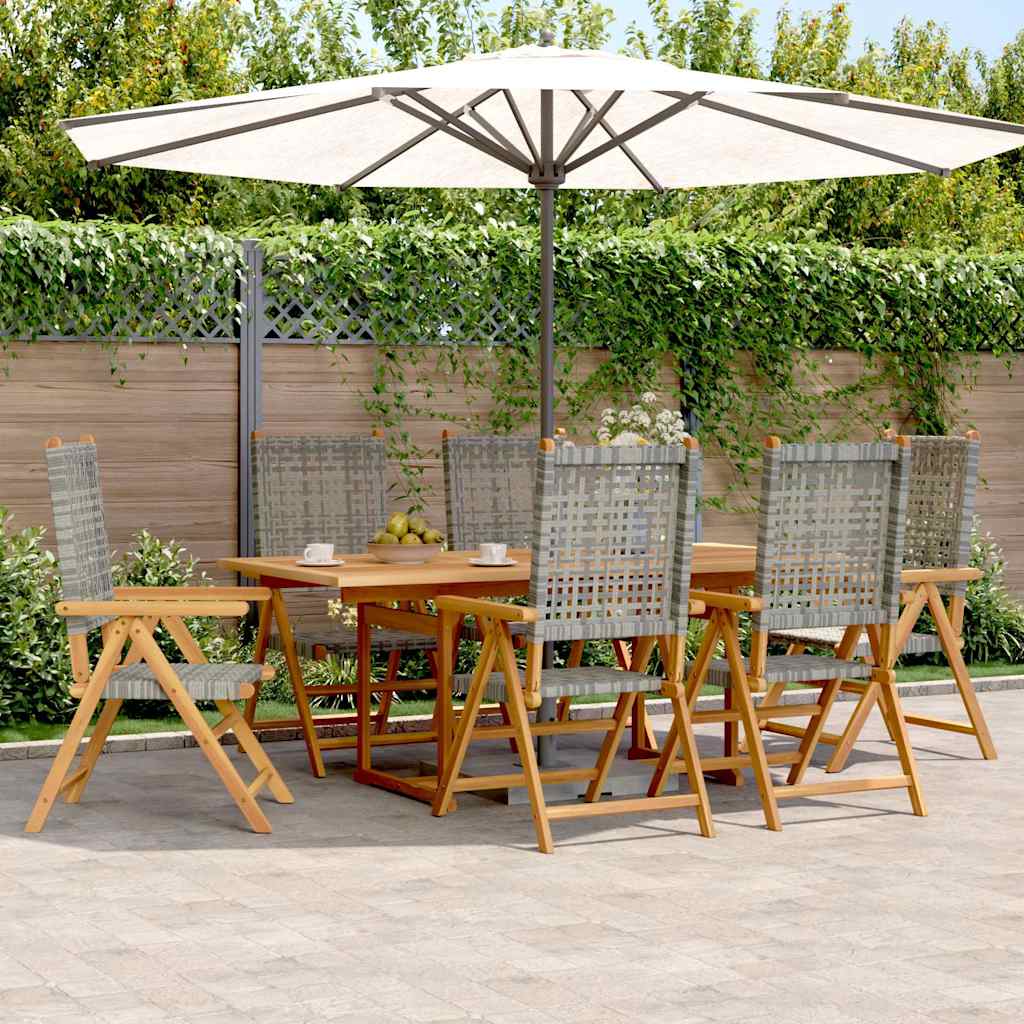 Gartenstühle 6 Stk. Klappbar 47x47x89 cm Massivholz Teak