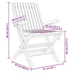 Gartenstühle 8 Stk. Klappbar 61x67x90 cm Massivholz Teak