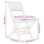 Gartenstühle 4 Stk. Klappbar 47x61x90 cm Massivholz Teak
