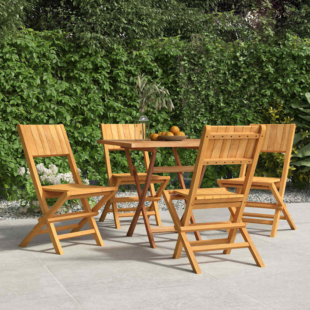 Gartenstühle 4 Stk. Klappbar 47x61x90 cm Massivholz Teak