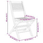 Gartenstühle 6 Stk. Klappbar 47x62x90 cm Massivholz Teak