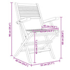 Gartenstühle 4 Stk. Klappbar 55x62x90 cm Massivholz Teak