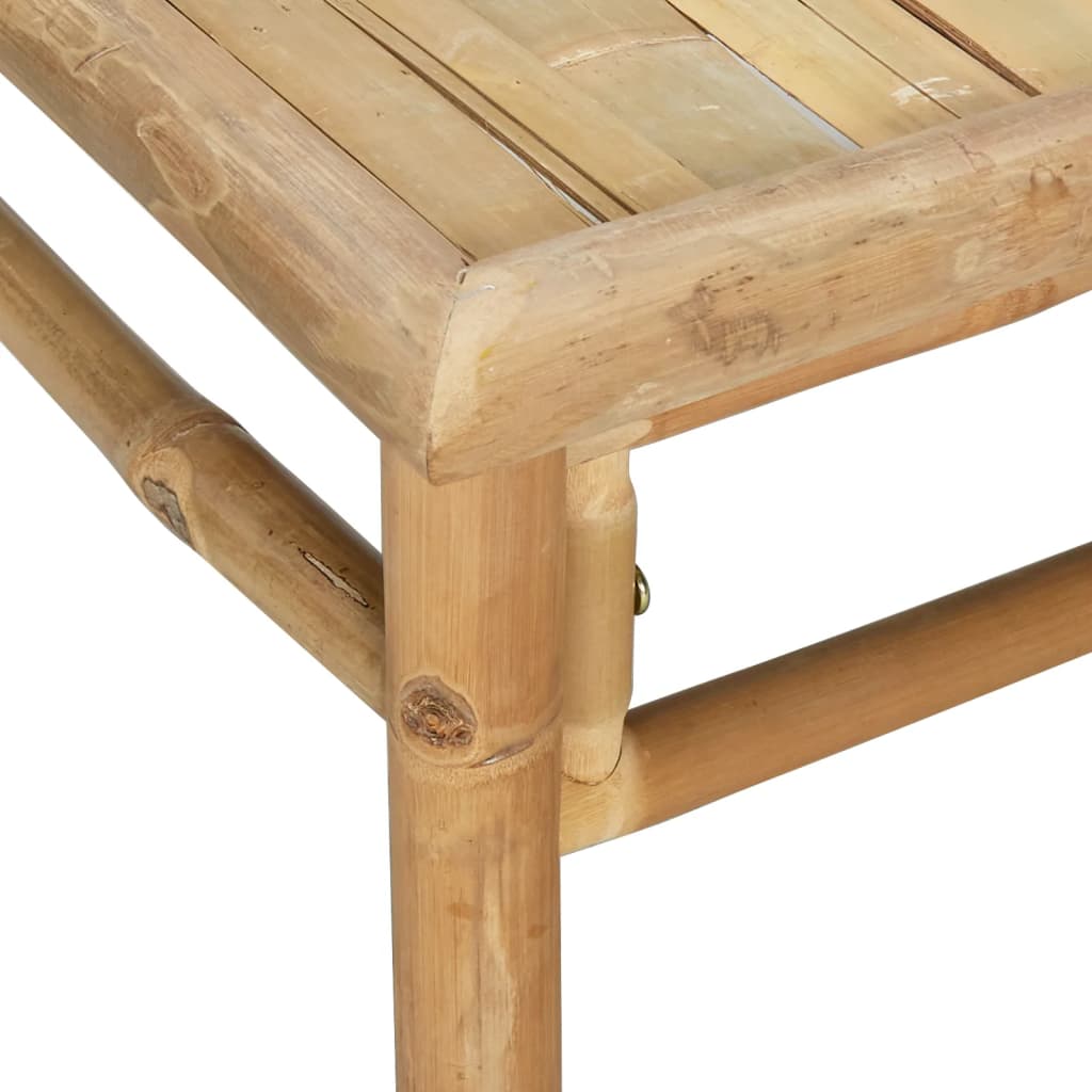 4-tlg. Garten-Lounge-Set mit Hellgrauen Kissen Bambus