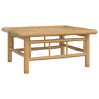 11-tlg. Garten-Lounge-Set mit Cremeweißen Kissen Bambus