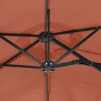 Doppel-Sonnenschirm Terrakottarot 316x145 cm