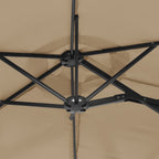 Doppel-Sonnenschirm mit LED-Leuchten 316x145 cm