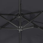 Doppel-Sonnenschirm mit LED-Leuchten 316x145 cm