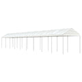 Pavillon mit Dach Weiß 20,07x2,28x2,69 m Polyethylen